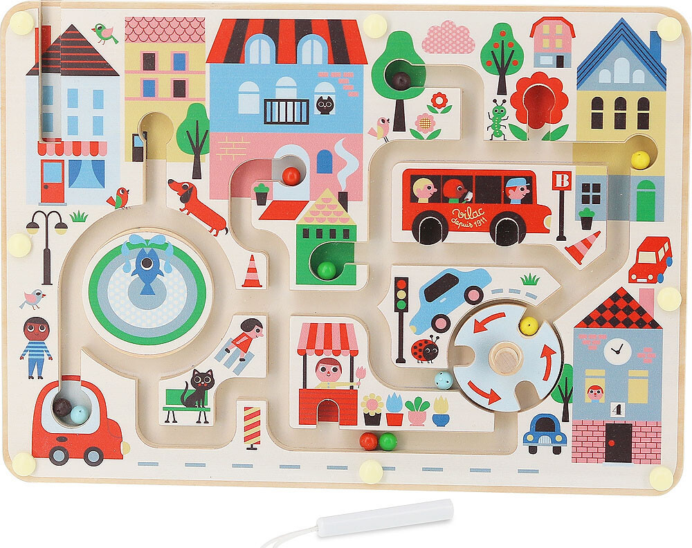 Vilac - Labyrint Til Børn - Lille By Af Ingela P Arrhenius