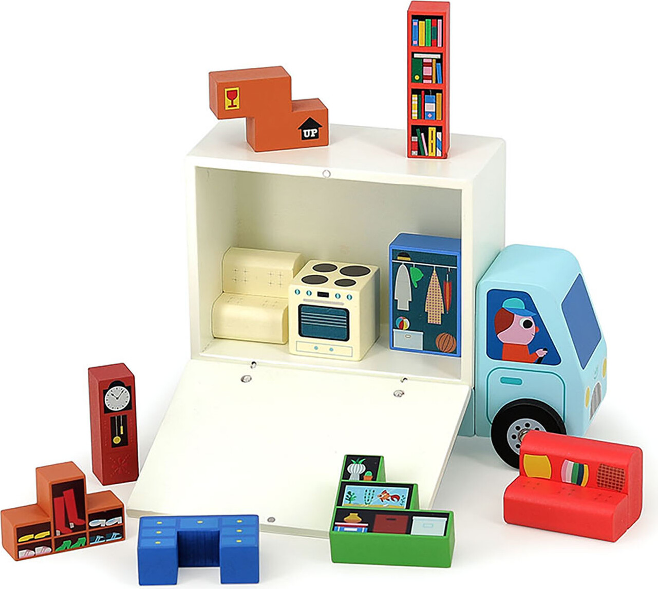 Vilac - Logik Spil Til Børn - Flyttevogn - 19 Brikker