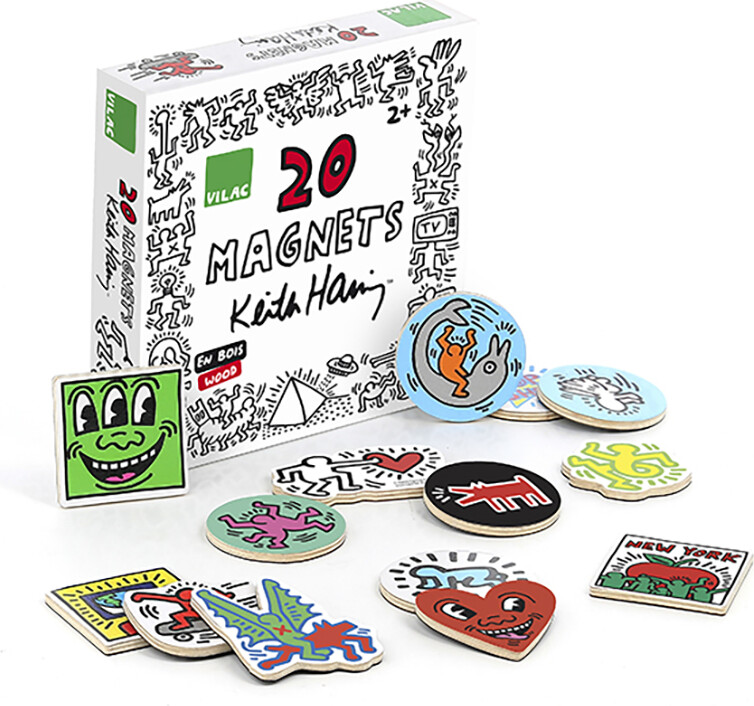 Vilac - Keith Haring Magneter I Træ - 20 Stk
