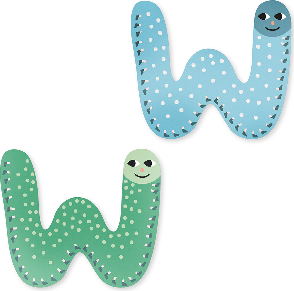 Dyrebogstaver I Træ Til Børneværelset - W - Vilac - Assorteret