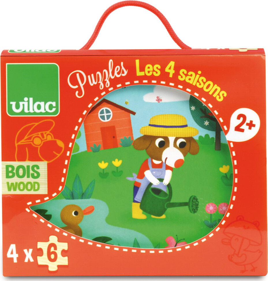 Vilac - Puslespil Til Børn - De 4 årstider - 4x6 Brikker