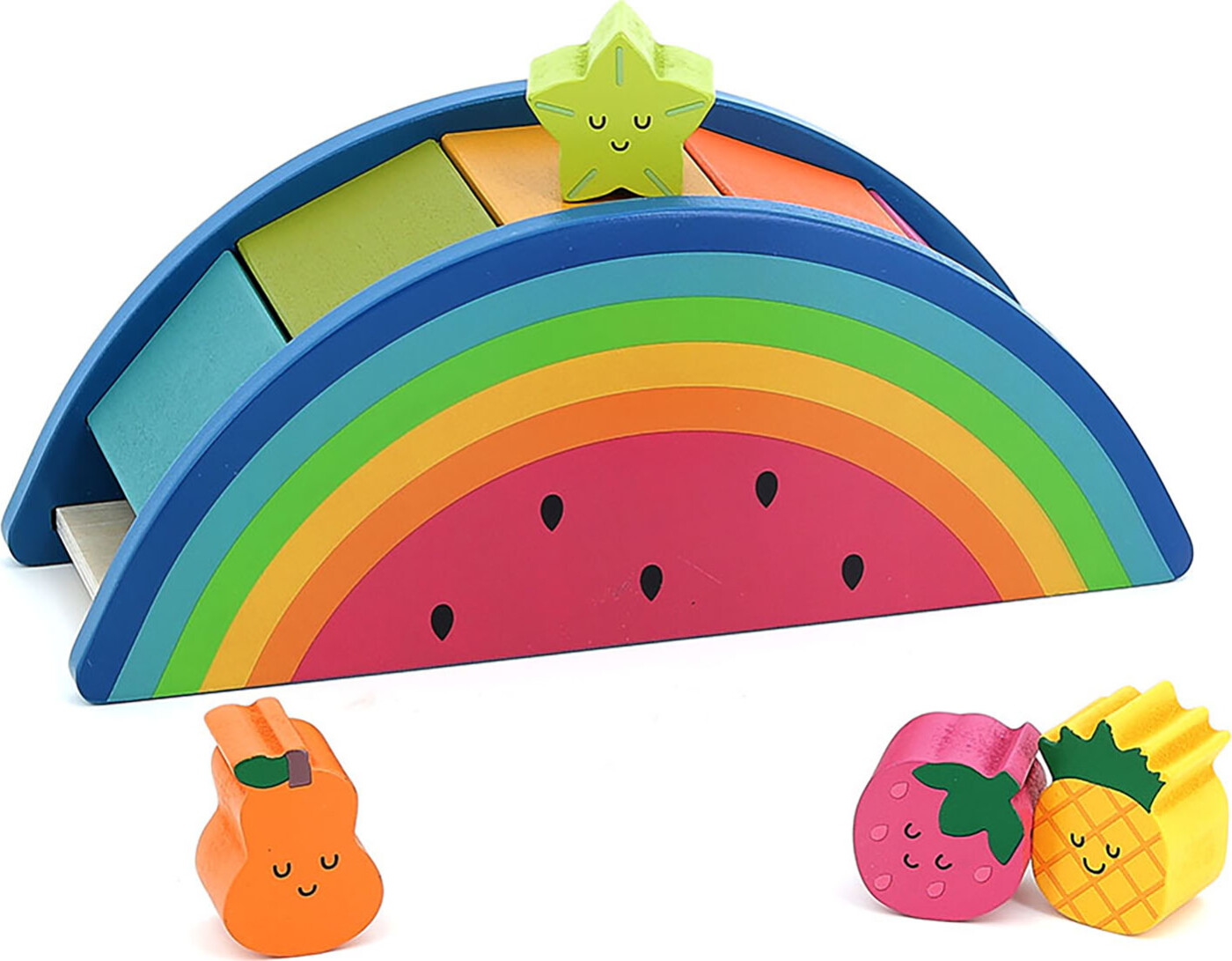 Vilac - Puttekasse I Træ - Frugter