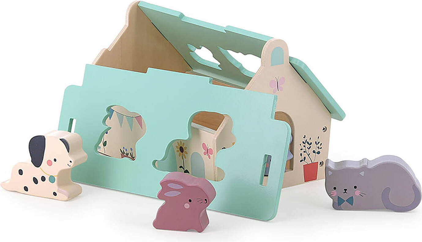 Vilac - Puttekasse I Træ - Bondegård Med Dyr