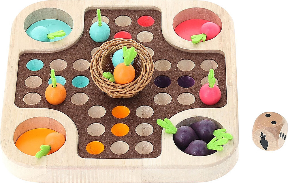 Vilac - Ludo Spil Til Børn - Grøntsager I Haven - Træ
