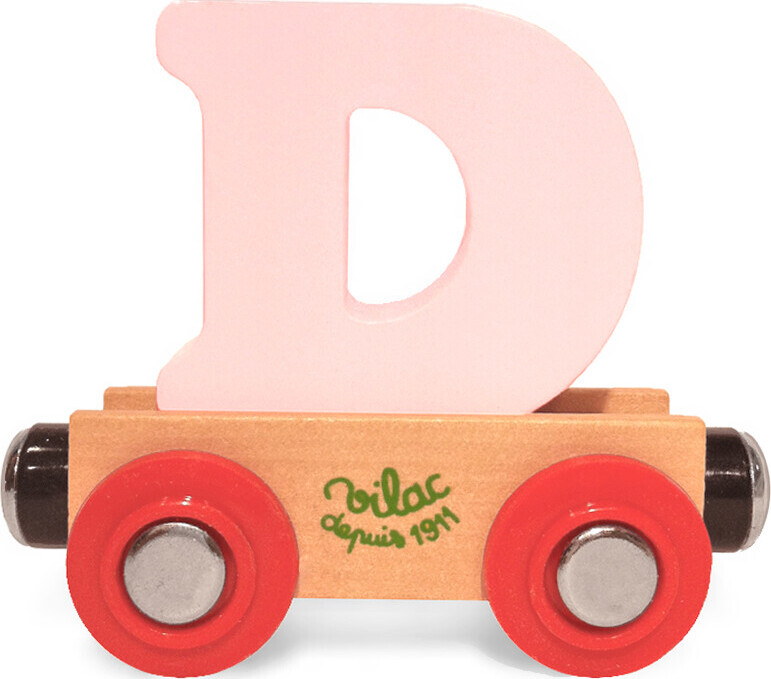 Navnetog I Træ - Bogstav D - Lys Rosa - Vilac