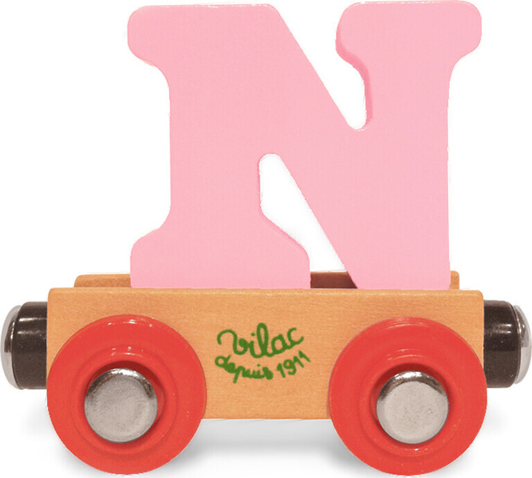 Navnetog I Træ - Bogstav N - Lyserød - Vilac