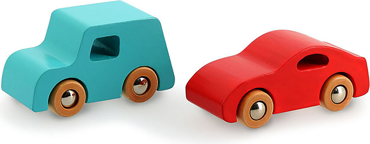 Vilac - Vilacity Racerbane Sæt Med Biler - Vendbar - 42 Dele