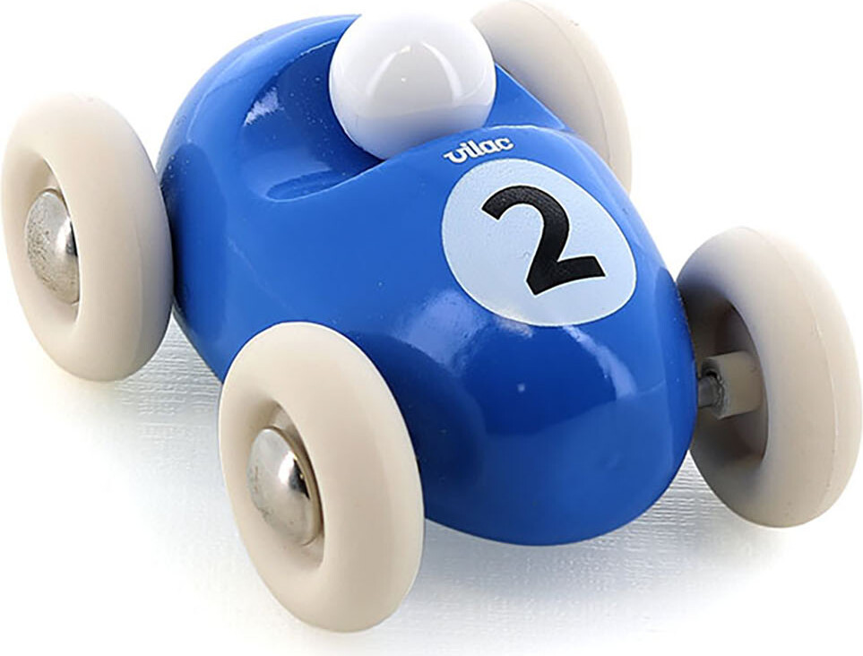 Vilac - Racerbil Legetøj I Træ - Mini - Vintage - Nr. 2 - Blå