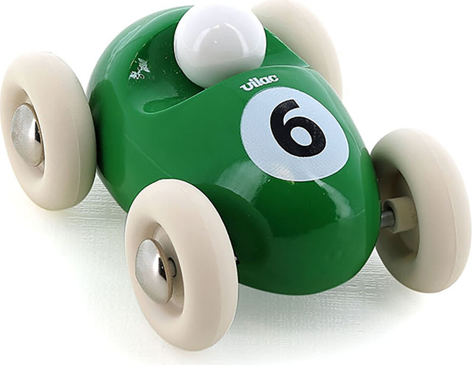 Vilac - Racerbil Legetøj I Træ - Mini - Vintage - Nr. 6 - Grøn