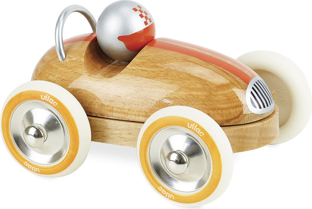 Vilac - Racerbil Legetøj I Træ - Vintage - Natur