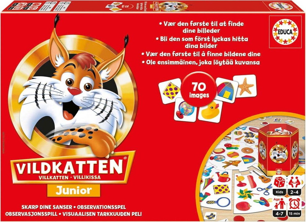 Educa - Vildkatten Junior Spil - 70 Billeder
