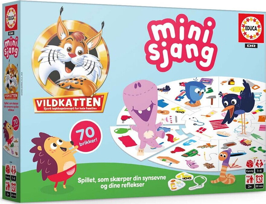 Educa - Vildkatten Minisjang Børste - 70 Brikker