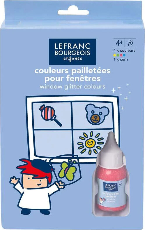 Vinduesmaling Med Glimmer - Lefranc Bourgeois - 5 Stk