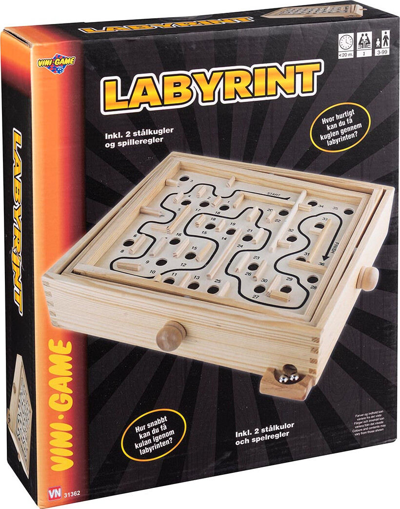 Vini Game Labyrintspil I Træ