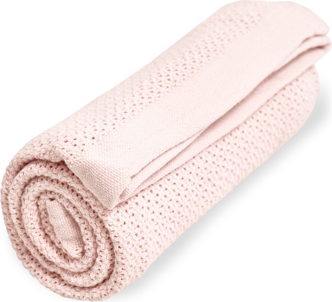 Vinter & Bloom Soft Grid Striktæppe Eko - Baby Pink