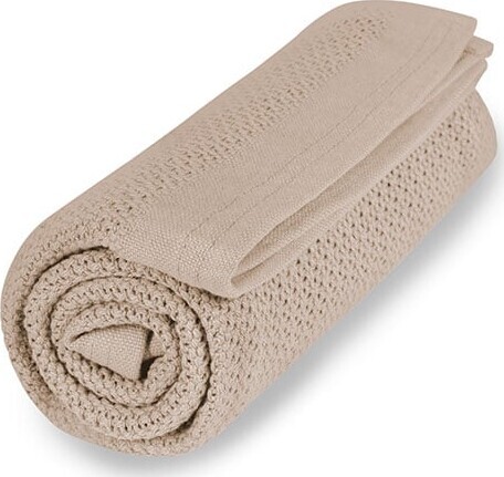 Vinter & Bloom Soft Grid Striktæppe Eko - Golden Sand