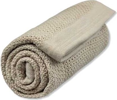 Vinter & Bloom - Filt Soft Grid Blanket Eco Pebble Greige