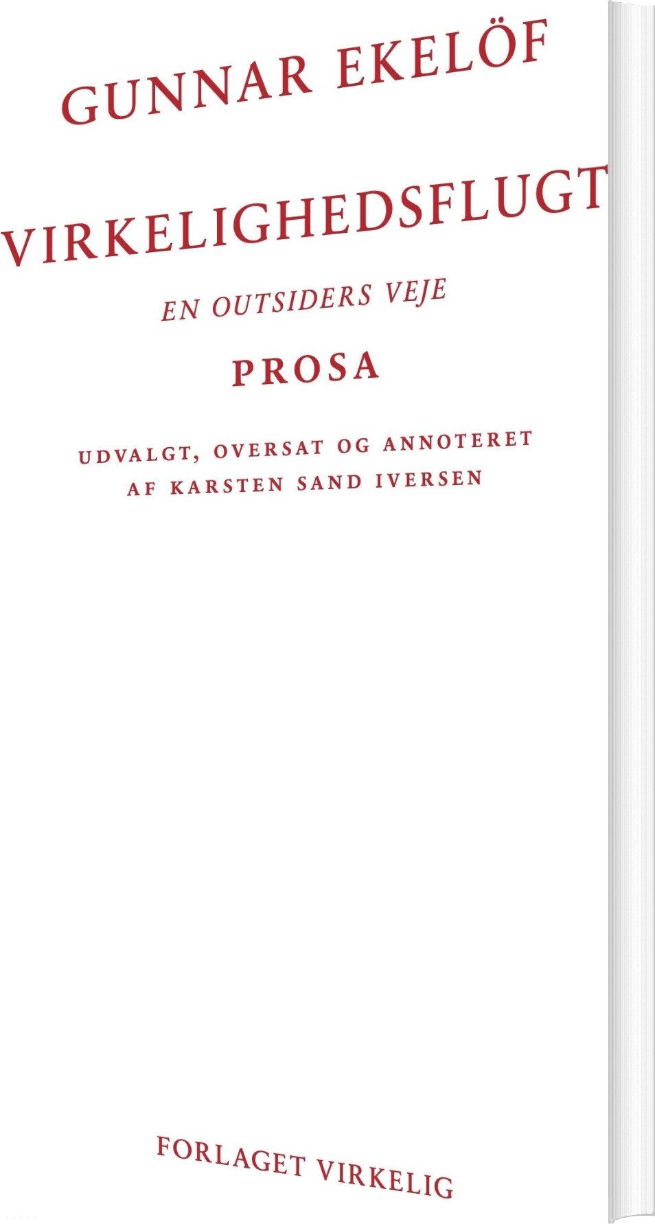 Billede af Virkelighedsflugt - Gunnar Ekelöf - Bog