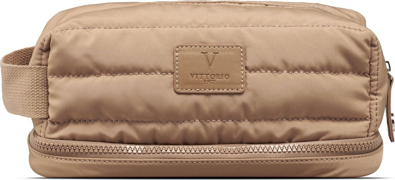 Vittorio Herre toilettaske i blød let nylon - Kaffe