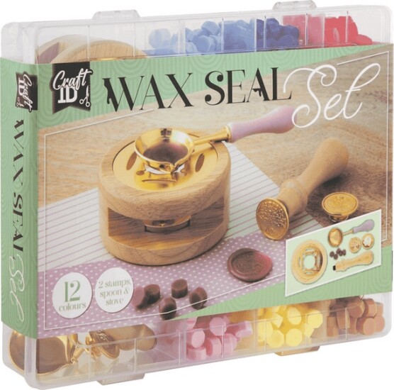 Voks Segl Sæt - 12 Farver Og 2 Stempler