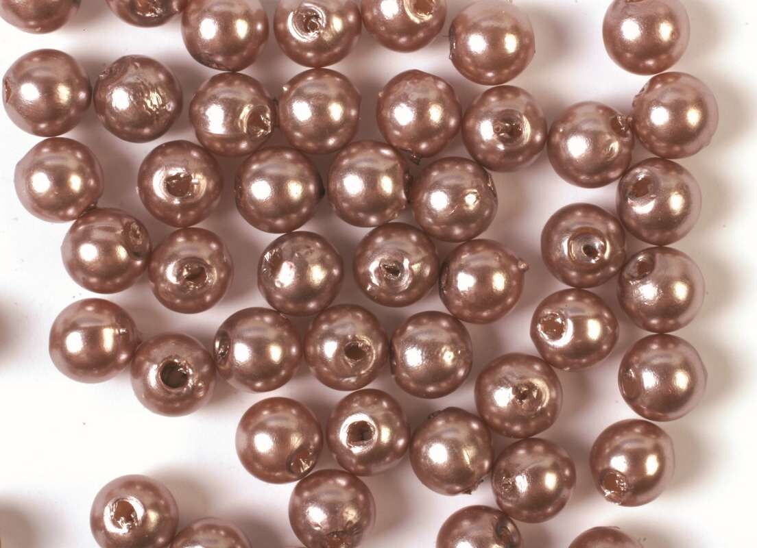 Voksperler Til Smykker - Brun - 3 Mm - 500 G