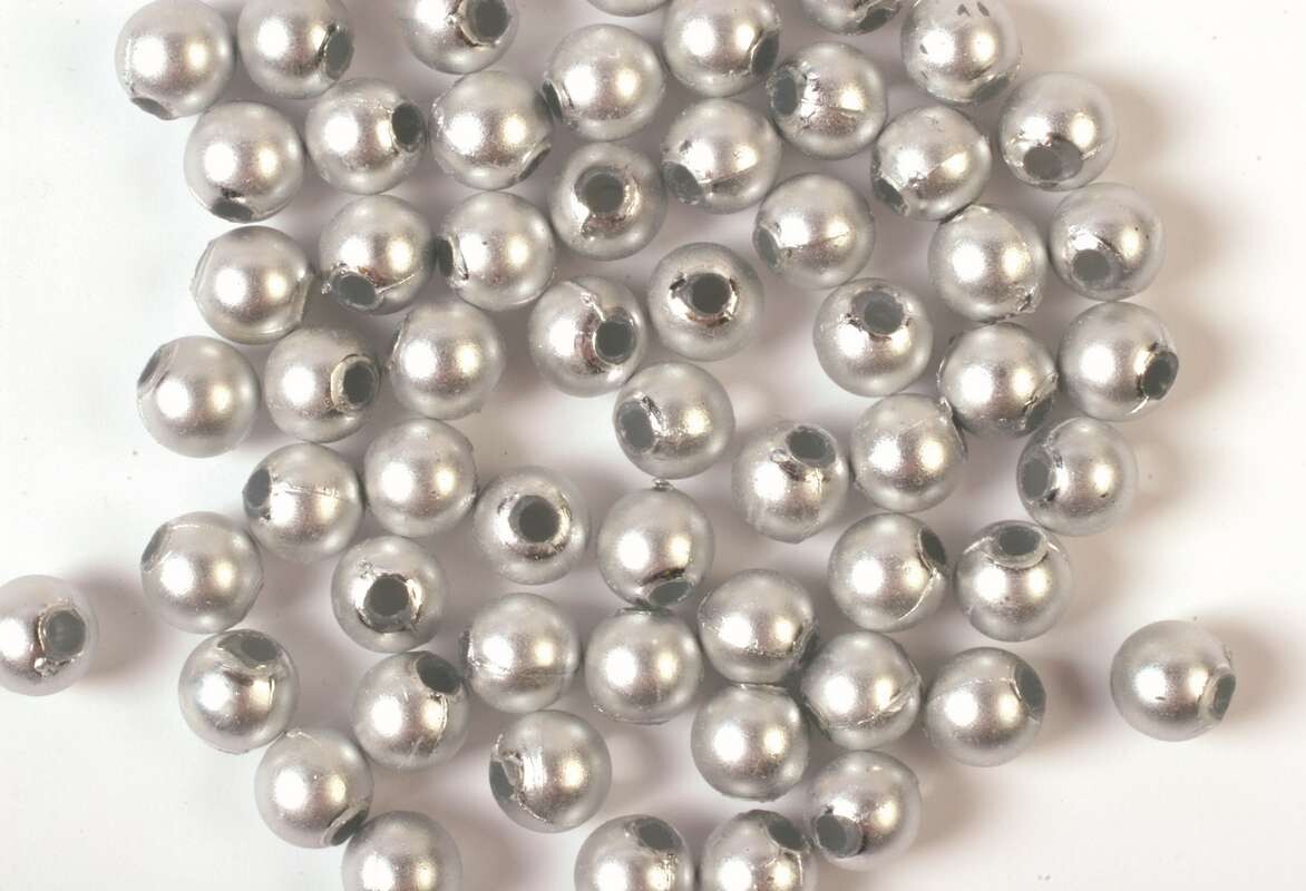 Voksperler Til Smykker - Mat Sølv - 3 Mm - 500 G billede