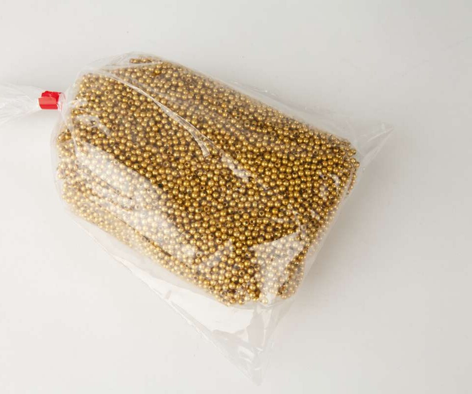 Voksperler - Mat Guld - 4 Mm - 500 G