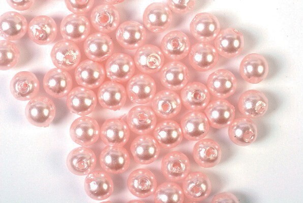 Voksperler - 8 Mm - 25 G - L.rød