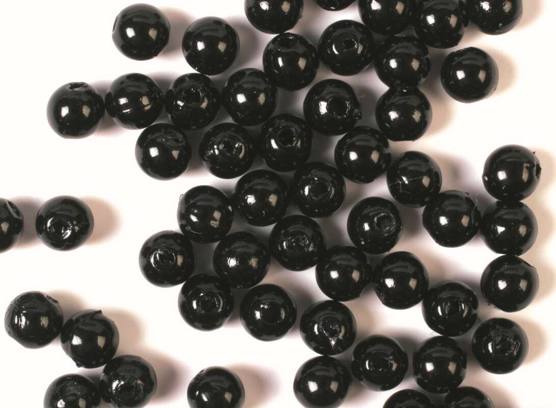 Voksperler - Sort - 8 Mm - 500 G