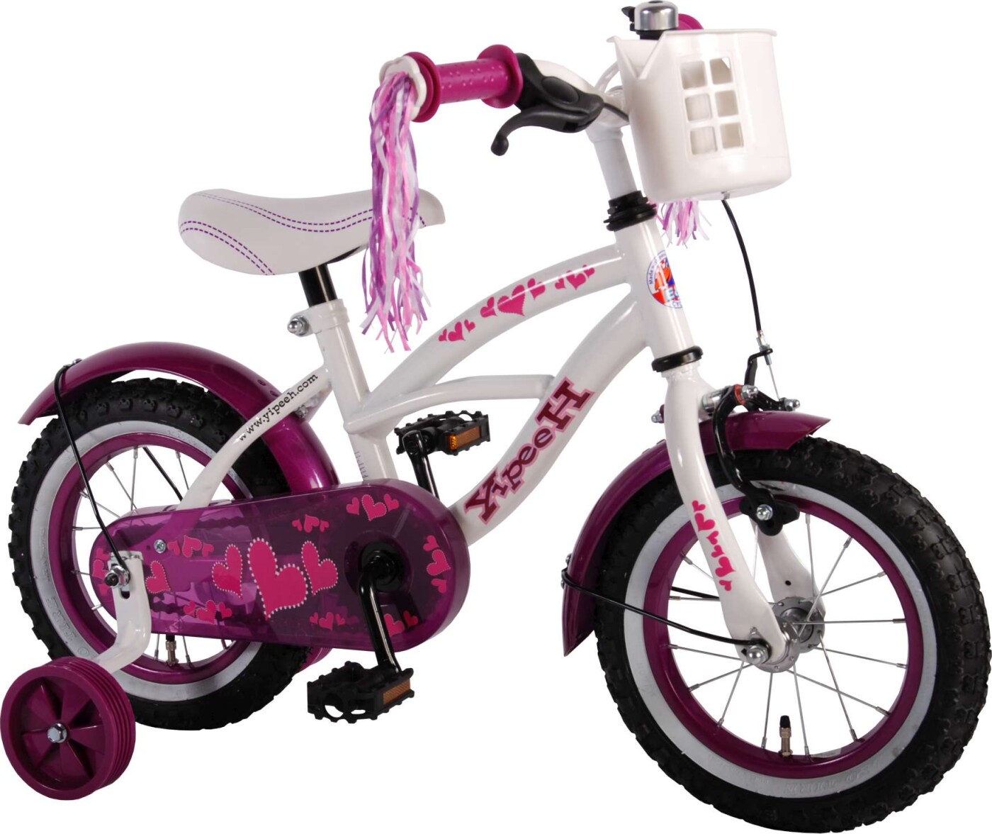 Volare - Børnecykel Med Støttehjul - 12'' Hjul - Heart Cruiser - 3-4 år