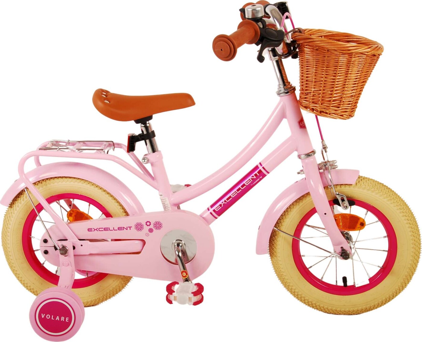 Billede af Volare - Børnecykel Med Støttehjul - 12'' - Excellent - Pink