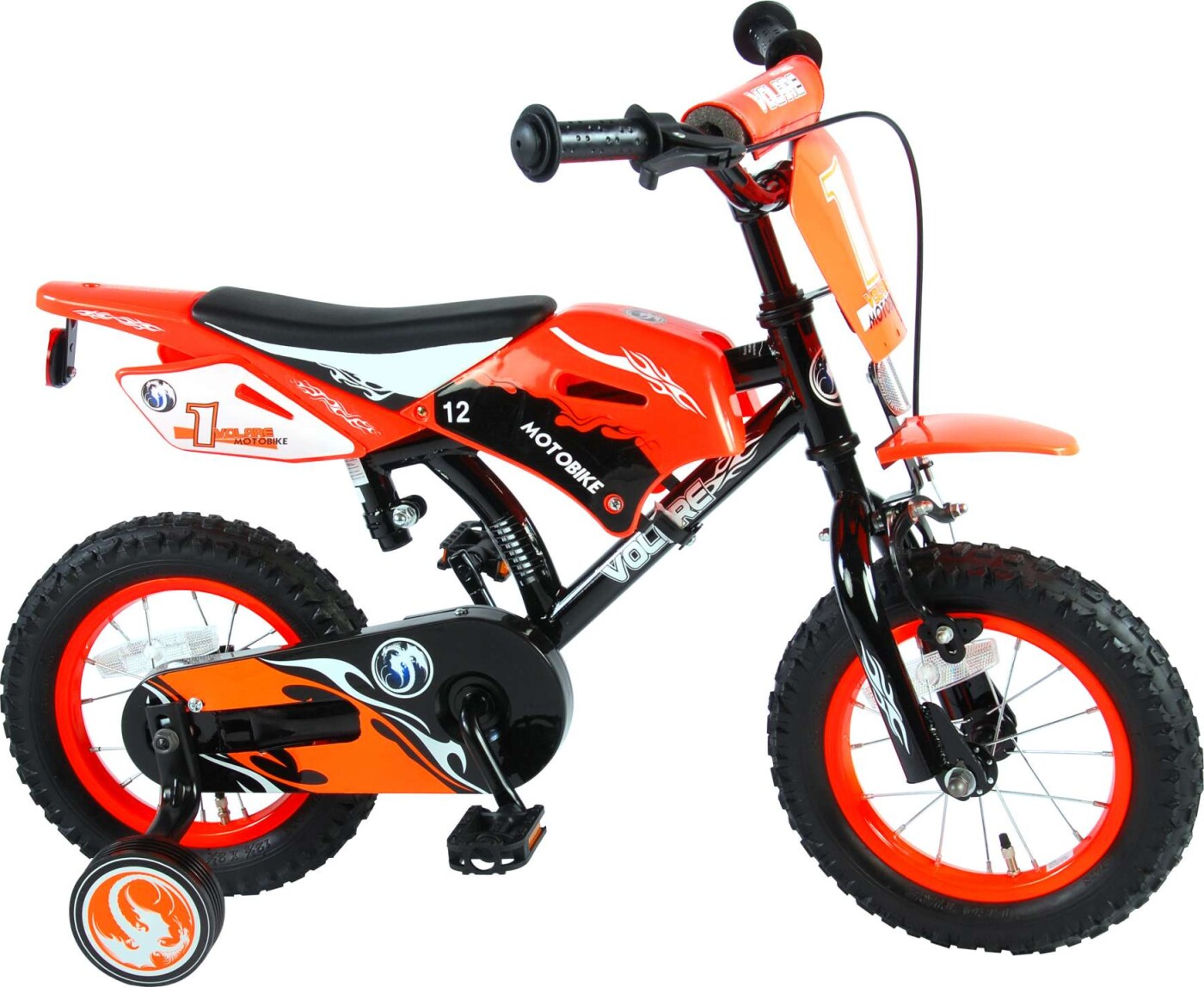 Volare Drengecykel - 3-4,5 år - 12 Motorbike - Orange