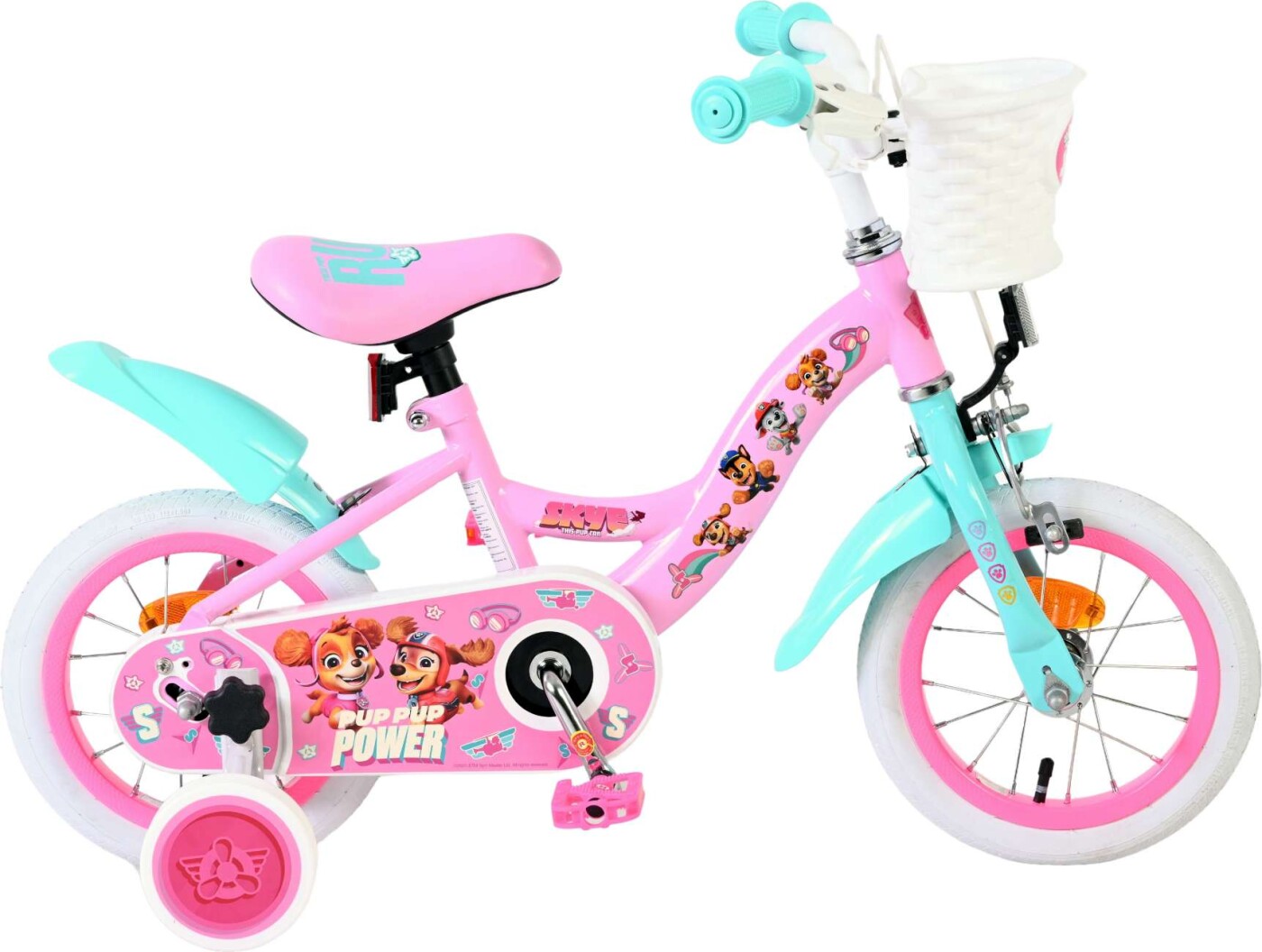 Volare - Paw Patrol - Cykel - 12" Tommer - Med Støttehjul - Pink