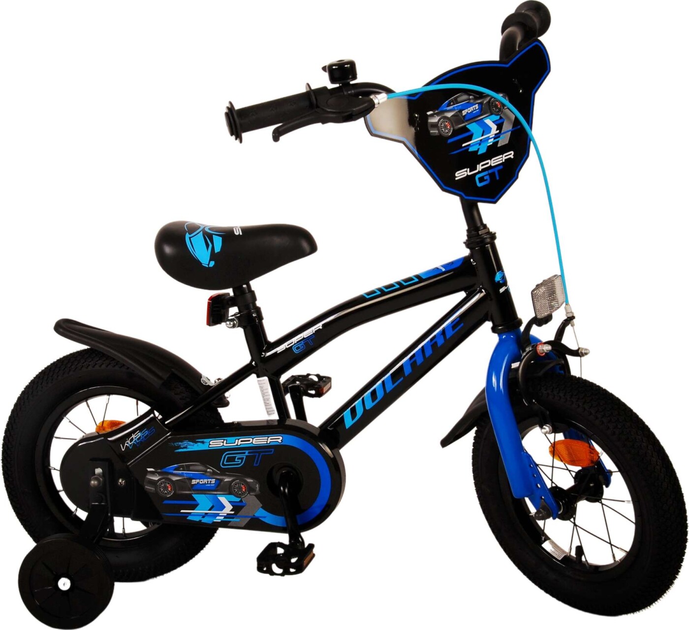 Volare - Børnecykel Med Støttehjul - 12'' - Super Gt - Blå