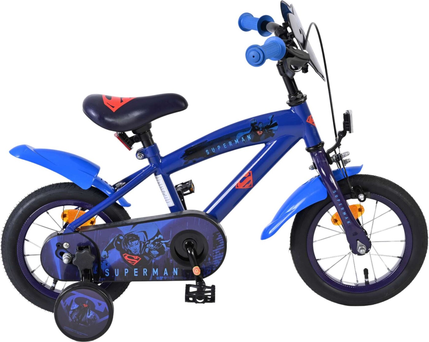 Volare - Superman - Børnecykel Med Støttehjul - 12 Tommer