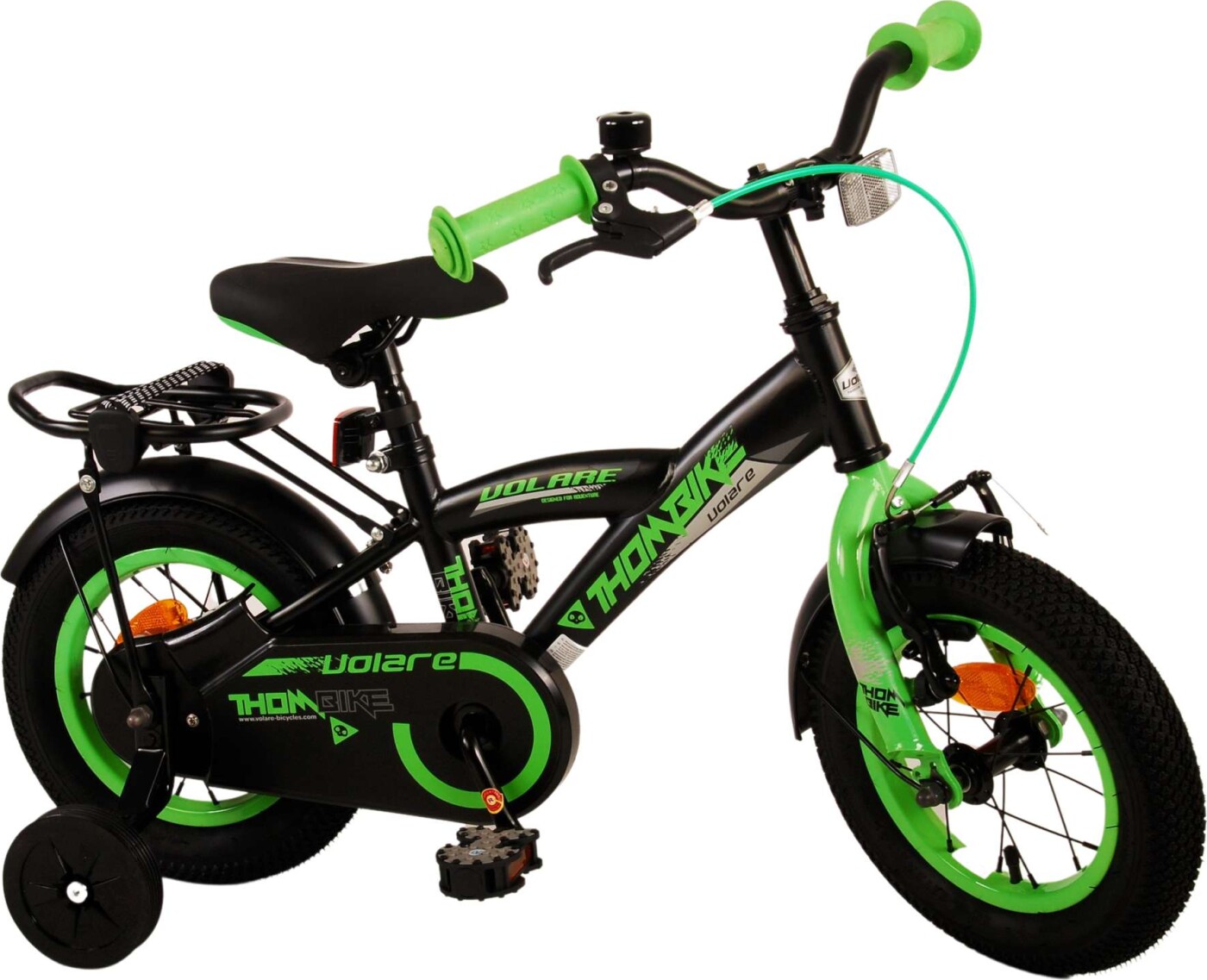 Volare - Børnecykel Med Støttehjul - 12'' - Thombike - Grøn