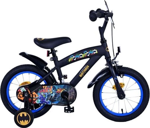 Volare - Børnecykel Med Støttehjul - 14" Tommer - Batman - Blå