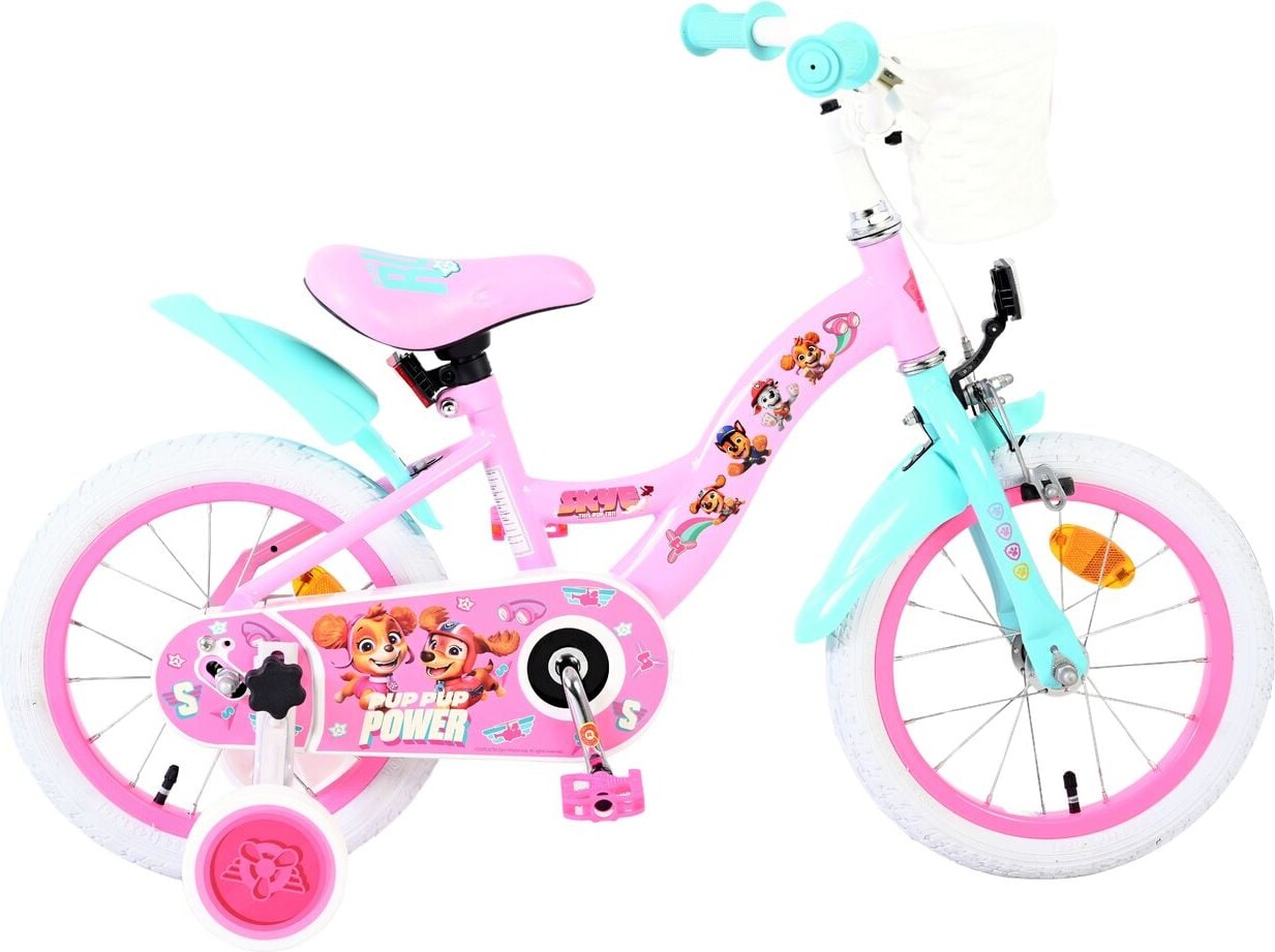 Volare - Paw Patrol Cykel - 14" Tommer - Støttehjul - Pink