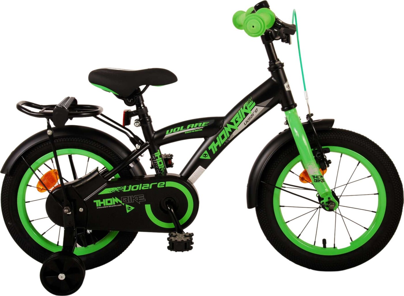 Volare - Børnecykel Med Støttehjul - 14'' - Thombike - Grøn
