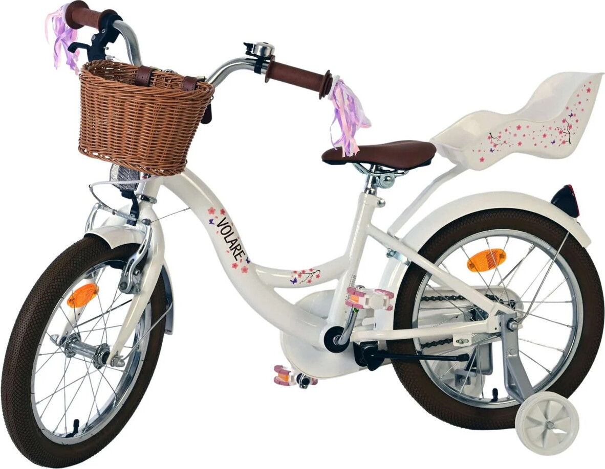 Volare - Børnecykel Med Støttehjul - 16" - Blossom - Hvid