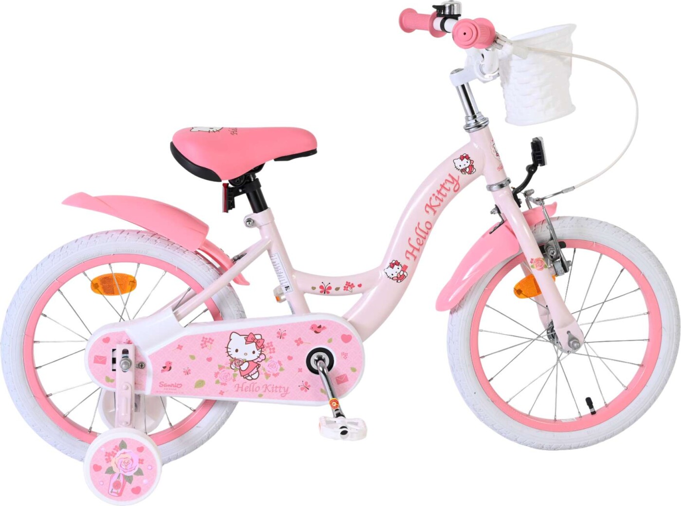 Volare - Hello Kitty - Pink Børnecykel - 16" Tommer - Kurv