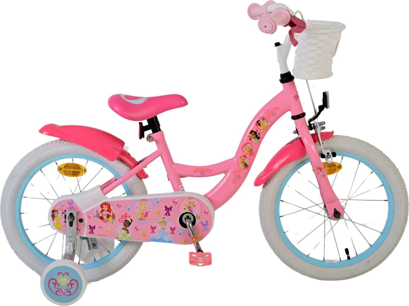 Disney Princess - Cykel Med Støttehjul Til Børn - 16" - Volare