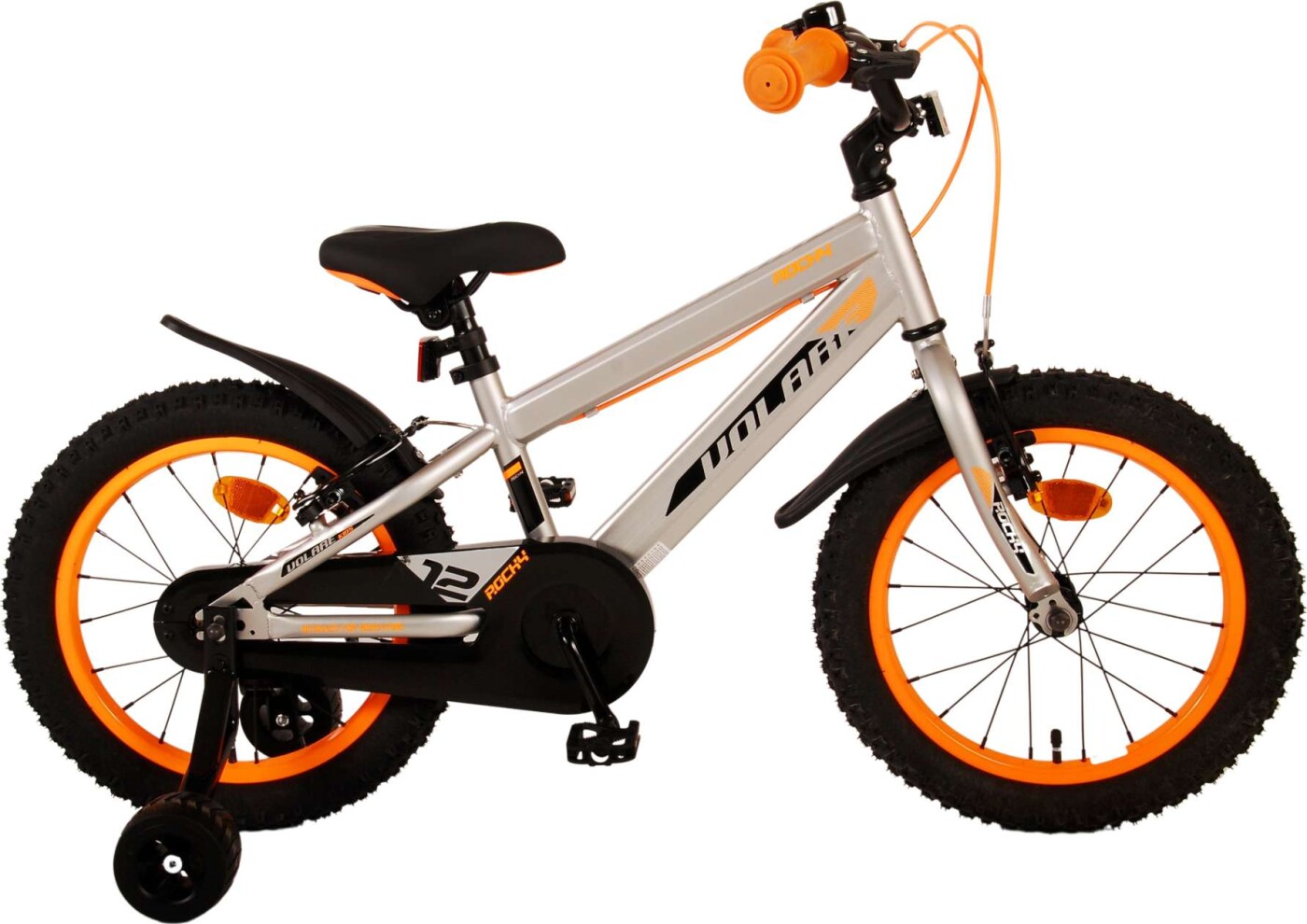 Volare - Børnecykel Med Støttehjul - 16" Tommer - Rocky Grå