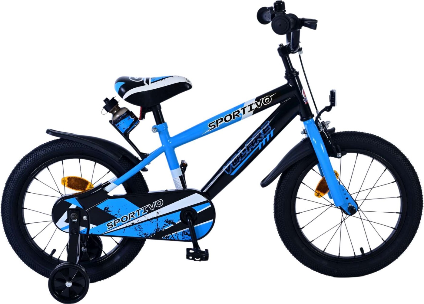 Volare - Børnecykel Med Støttehjul - 16" Tommer - Sportivo Blå