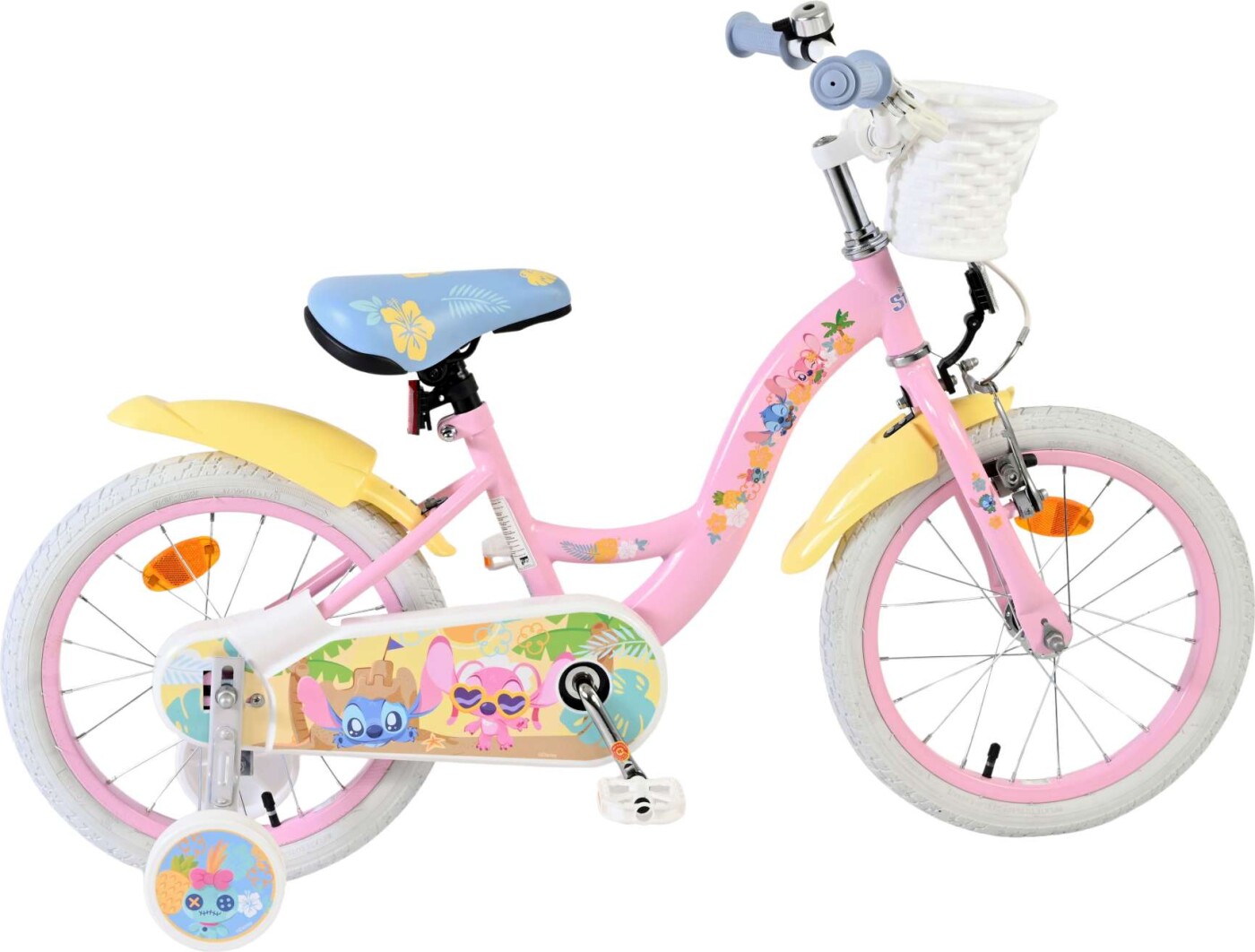 Volare - Børnecykel Med Støttehjul - 16" Tommer - Stitch Pink