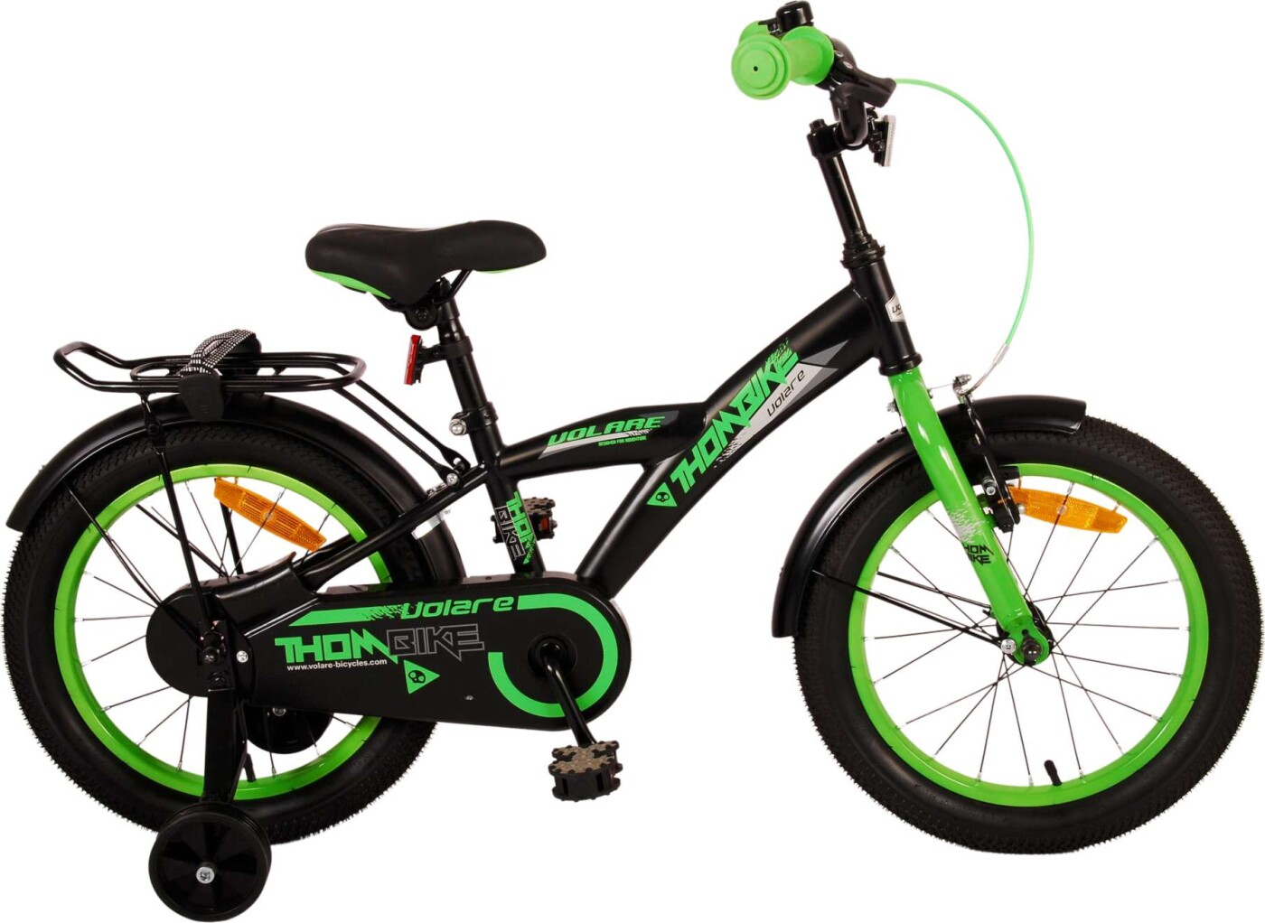 Billede af Volare - Børnecykel Med Støttehjul - 16" - Thombike - Grøn