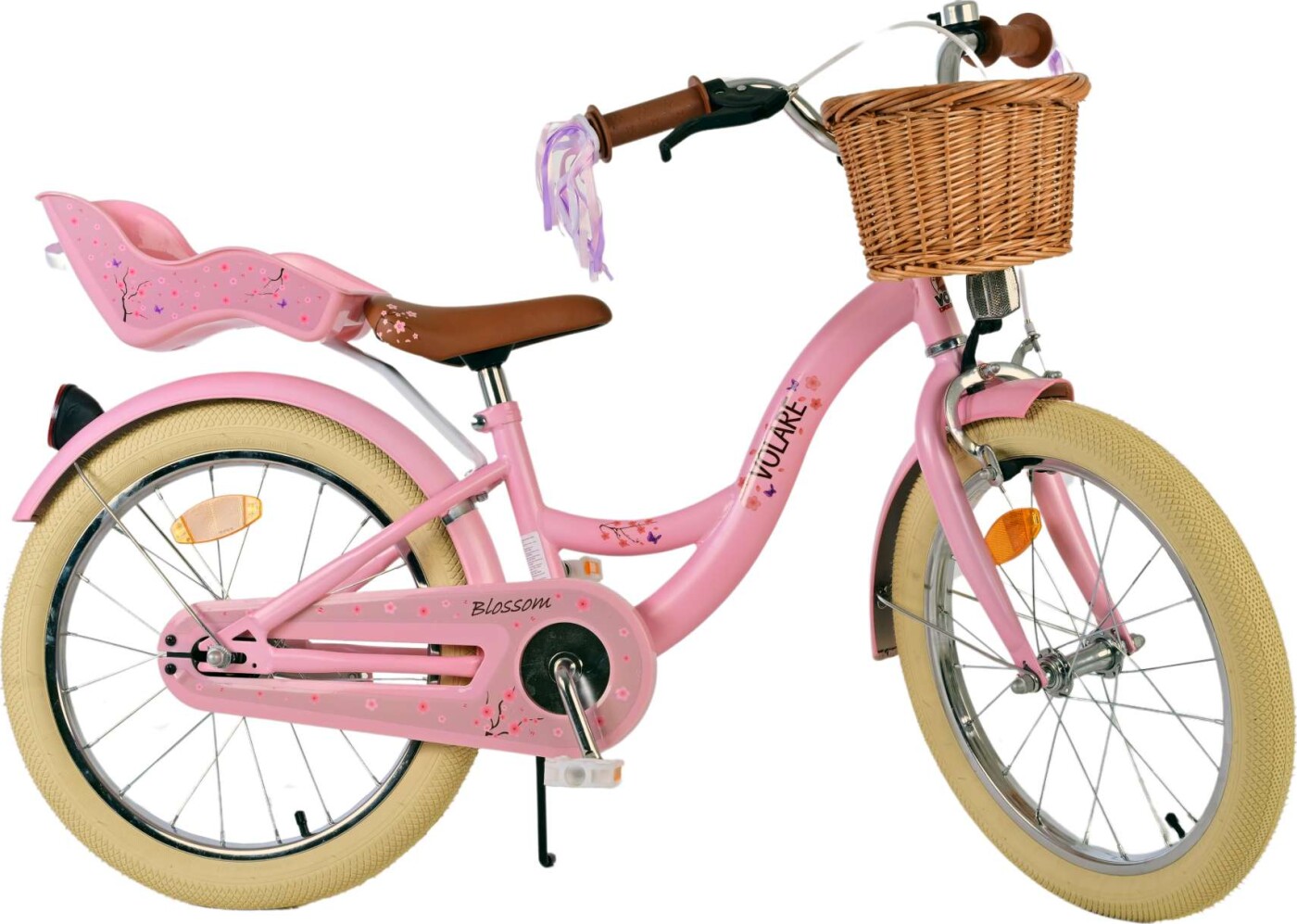 Volare - Børnecykel - 18" Tommer - Blomster Pink