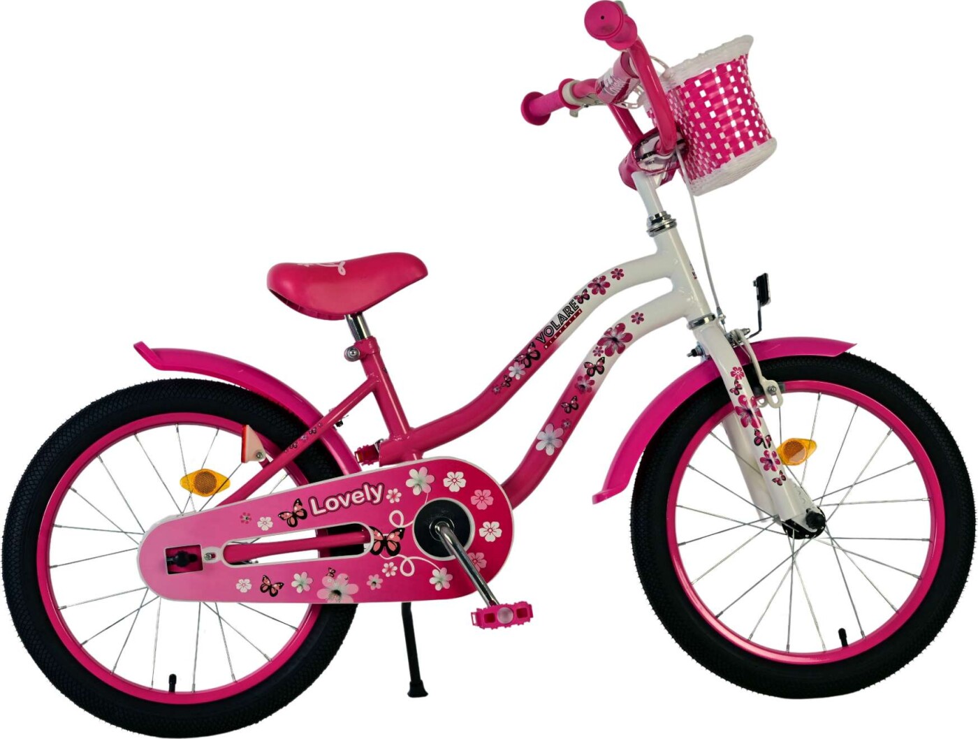 Volare - Børnecykel - Lovely Pink Og Hvid - 18 Tommer