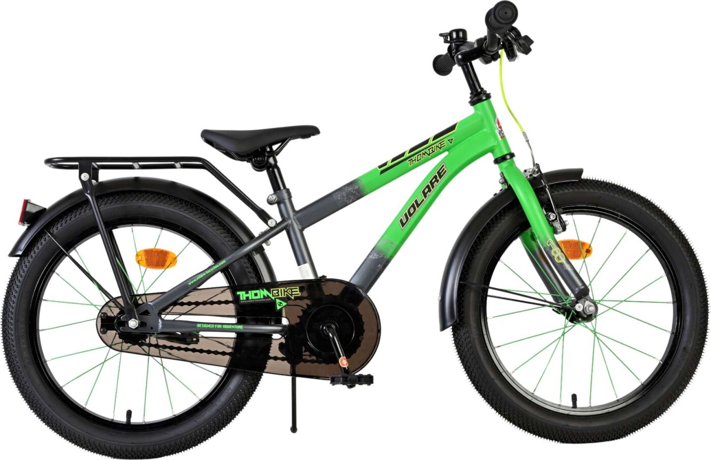 Volare - Thombike Cykel - 18" Tommer - Bagagebærer - Grøn Grå