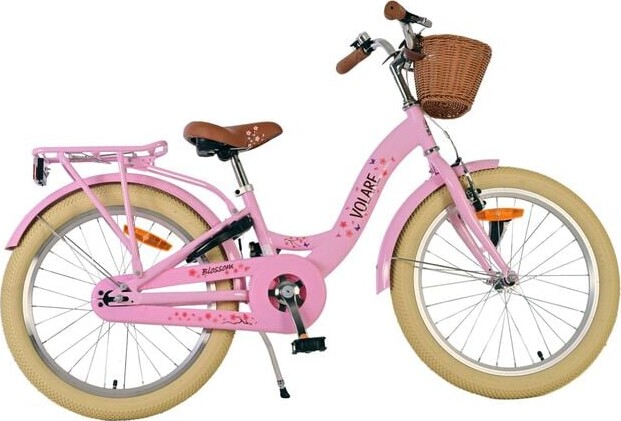 Volare Blossom børnecykel - piger - Pink, Bagpedalbremse / Ingen / 20 tommer
